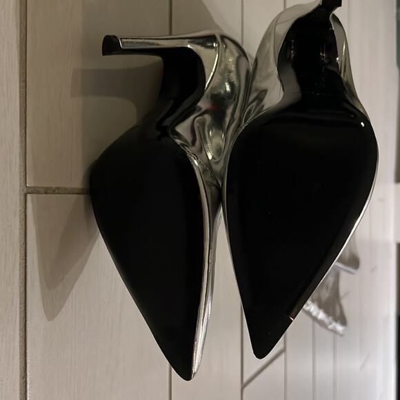 Balenciaga metallic silver thigh high calf skin knife boot size 37 - Picture 5 of 12